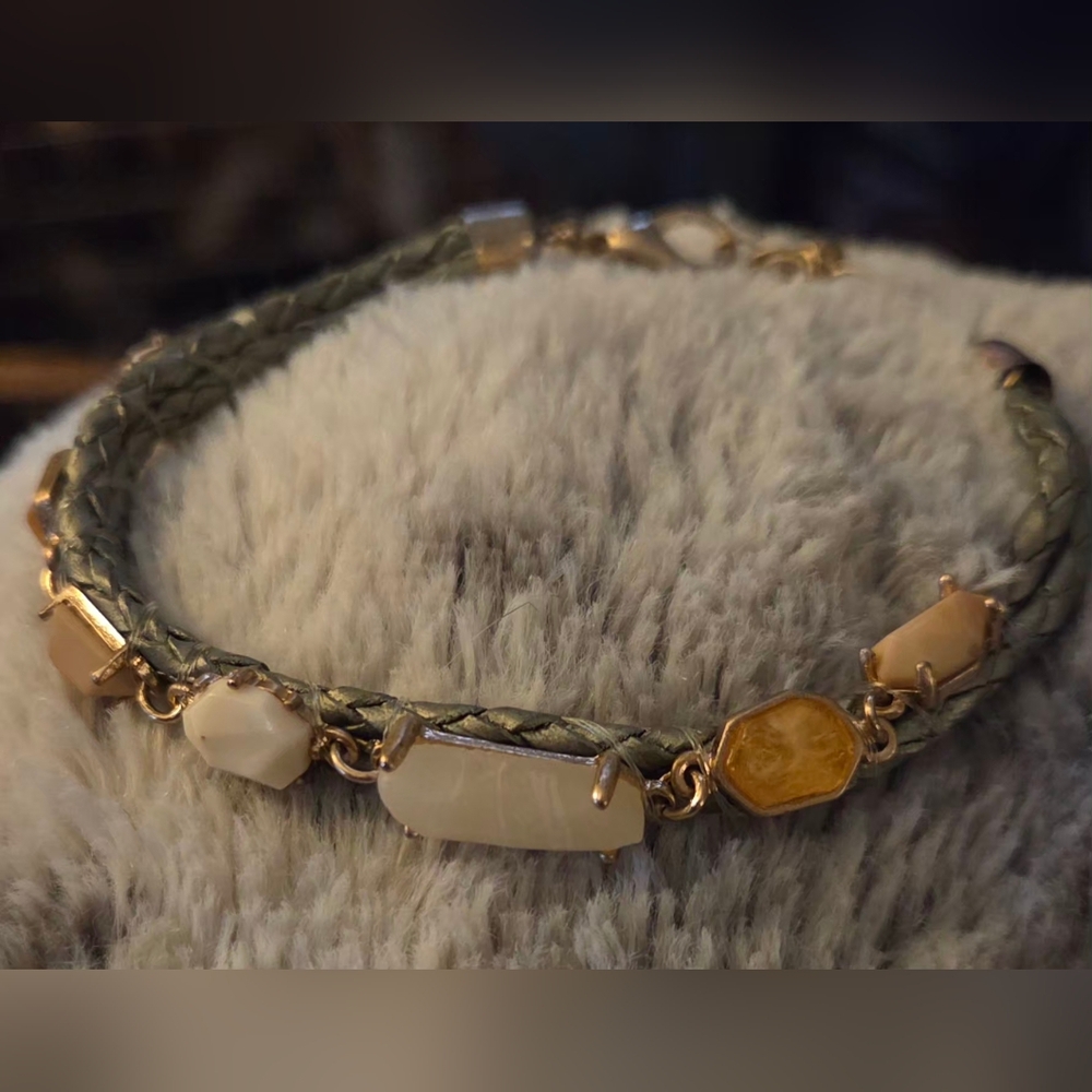 Charming Charlie Neutral Stone Bracelet